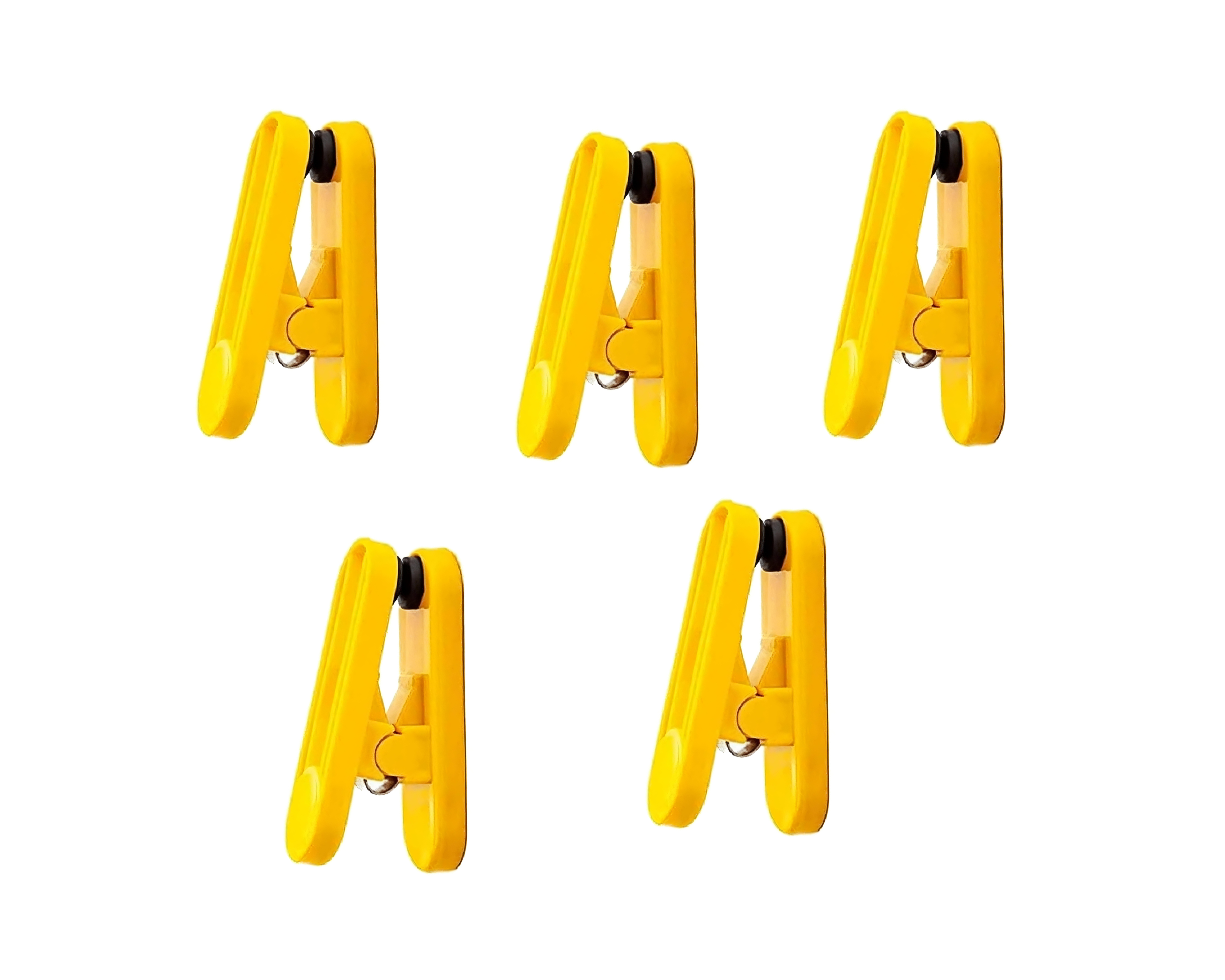 Acupressure magnetic finger power clips handheld massager(yellow,set of 5)