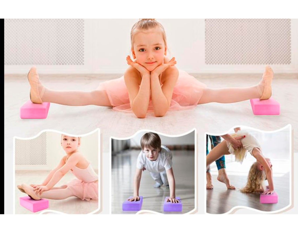 High-Density Foam Yoga Block for Stretching, Balance & Workout, Non-Slip Exercise Support Brick Multicolor (Pack of 2)
