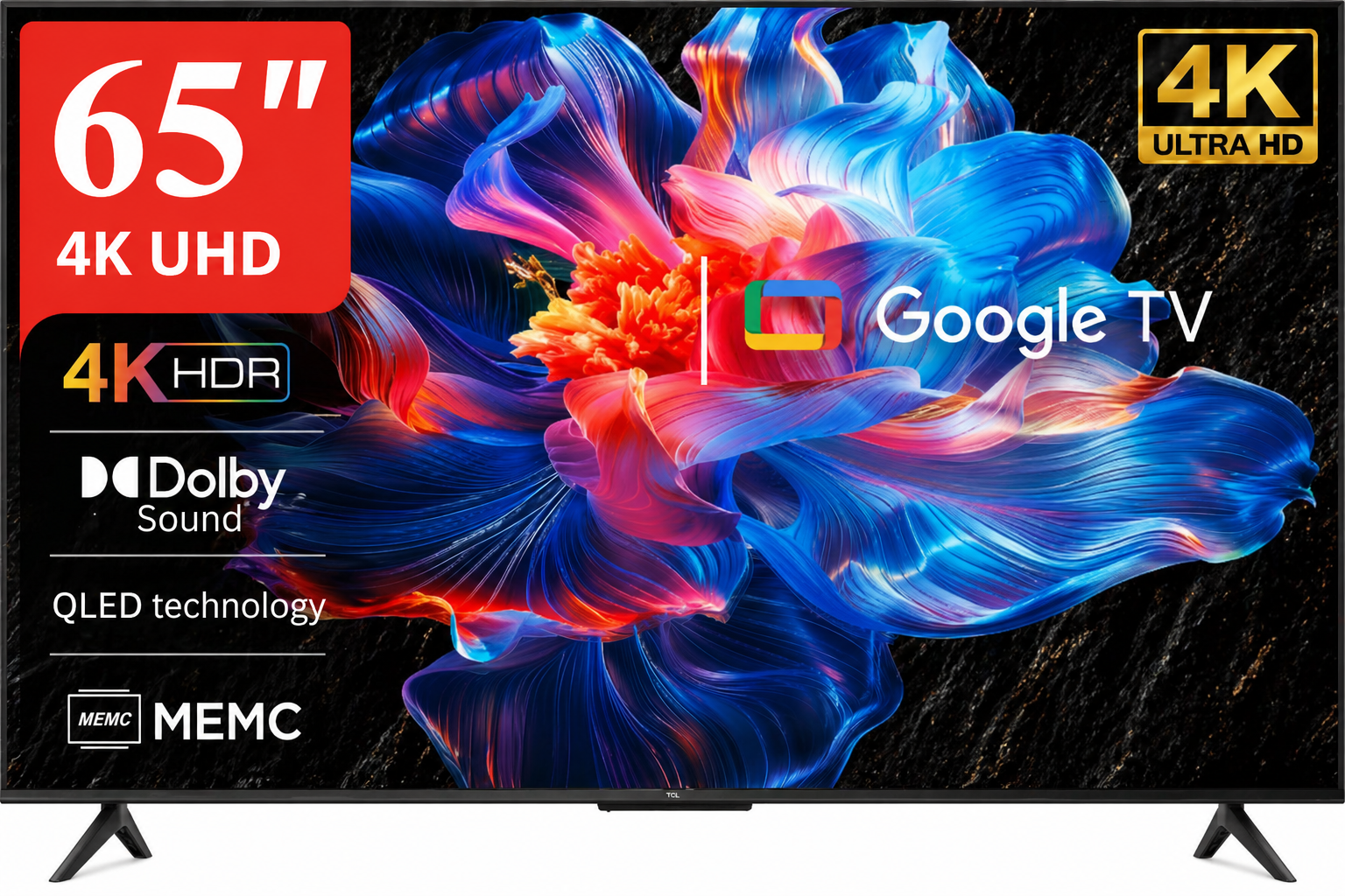 VASAP165 cm (65 inches) V Pro Series 4K Ultra HD Smart QLED Google TV.