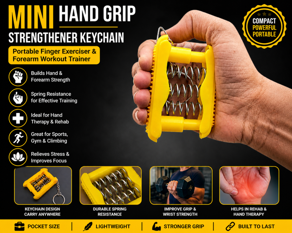 Acupressure Pocket Finger Exerciser Gripper for Hand/Palm with Pressure Points (Pack of 1)