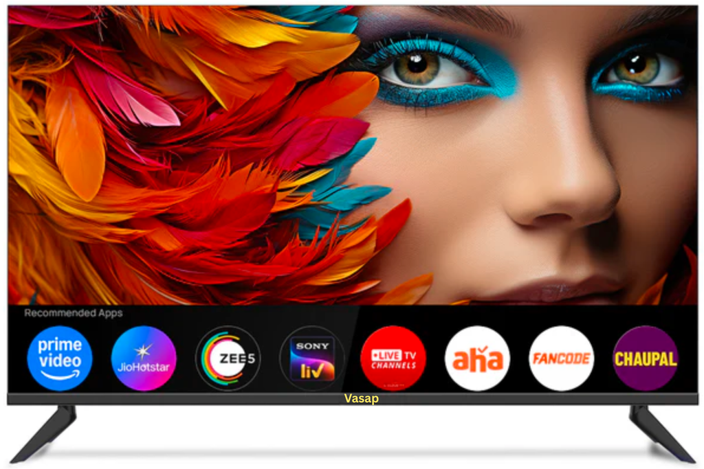 VASAP 108 cm (43 inches) Frameless 4K Ultra HD Smart  Google TV.