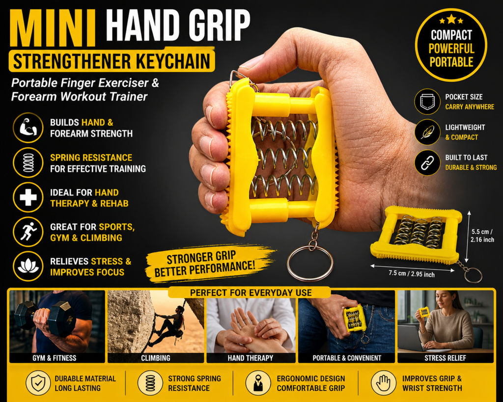 Acupressure Pocket Finger Exerciser Gripper for Hand/Palm with Pressure Points (Pack of 1)