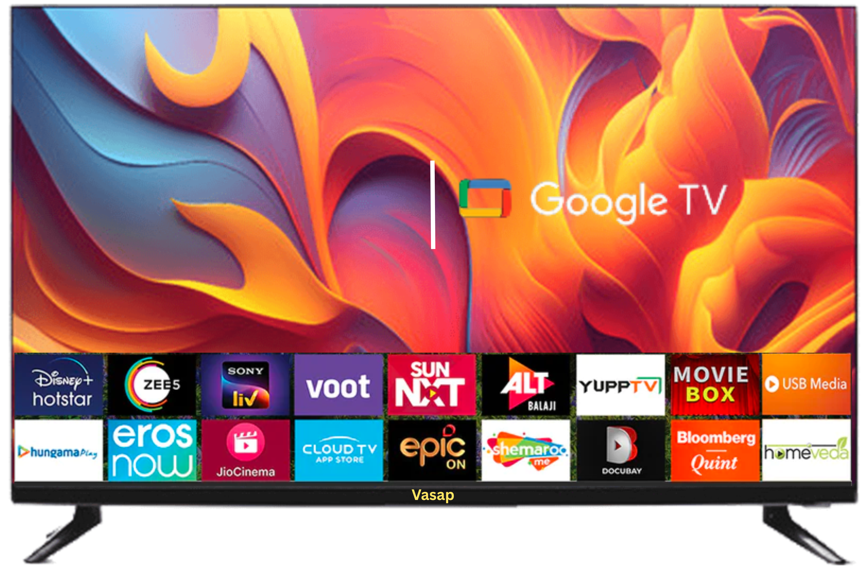 VASAP 80 cm (32 inches) V Series Soundbar Smart Google TV (Bluetooth).