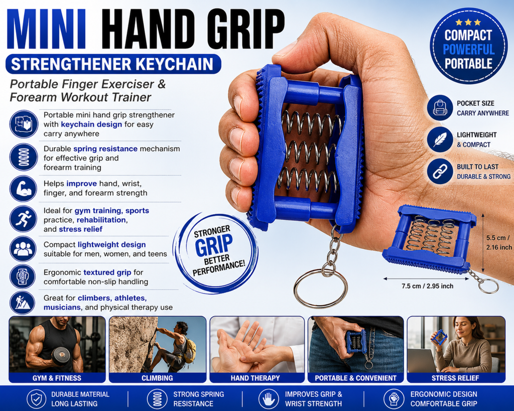 Acupressure Pocket Finger Exerciser Gripper for Hand/Palm with Pressure Points (Pack of 1)
