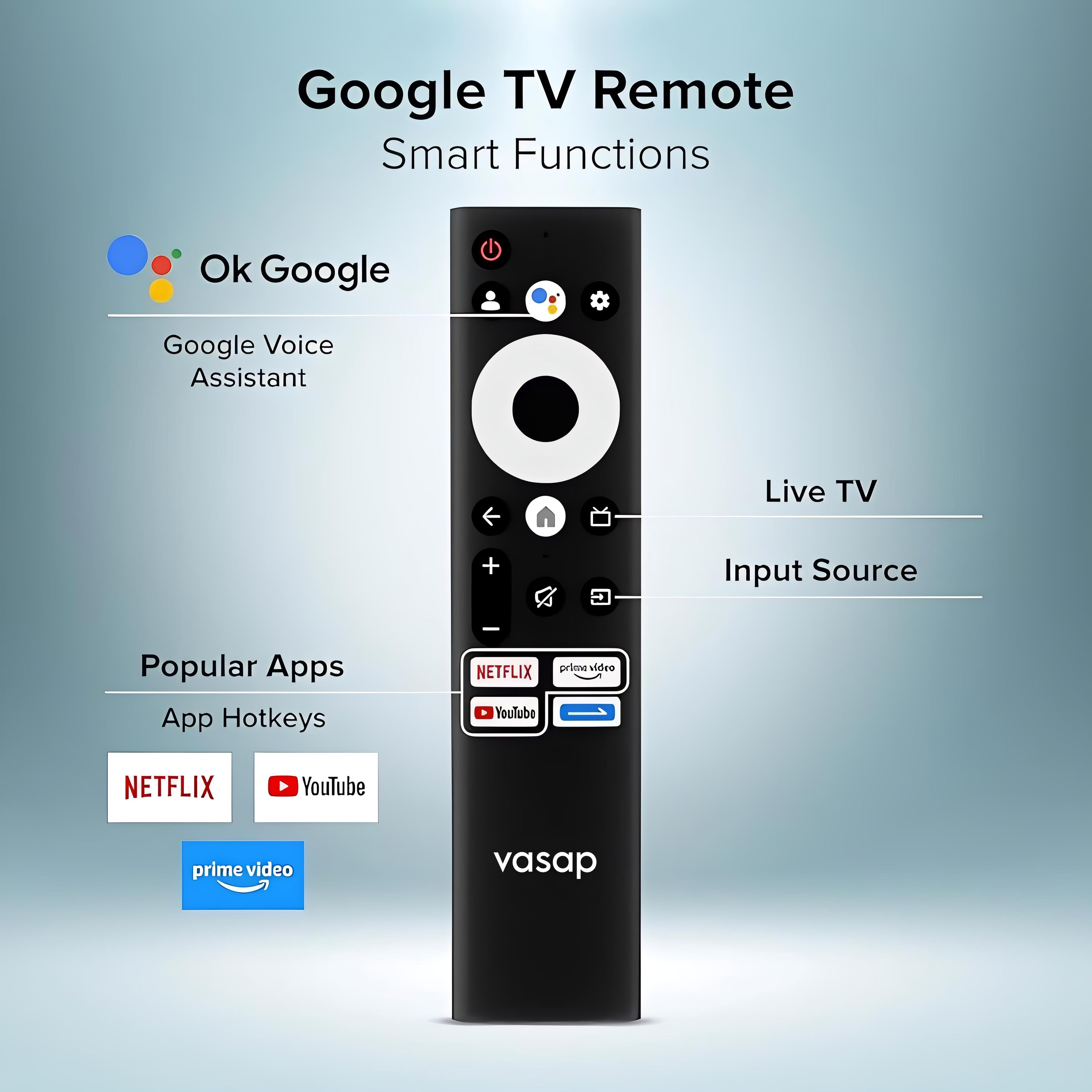 VASAP 108 cm (43 inches) Frameless 4K Ultra HD Smart  Google TV.