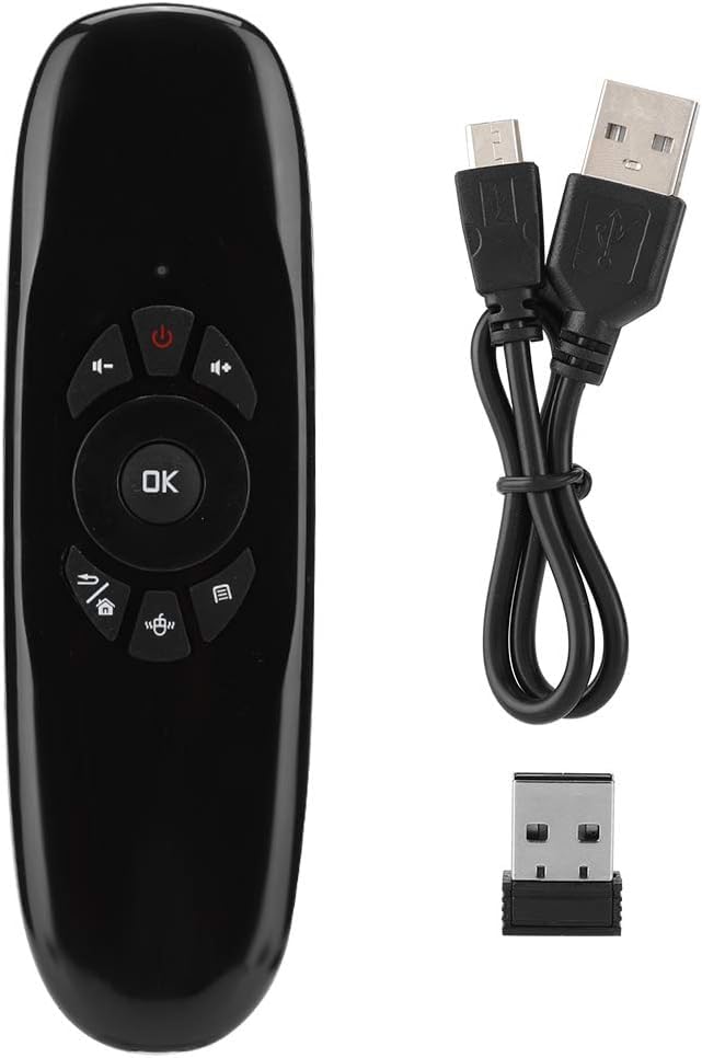 Air Mouse Remote with Mini Wireless Keyboard, 2.4G USB Fly Mouse with Color Backlight & Motion Detection, Wireless Remote Control for Smart TV, Android TV Box, PC, Laptop, Projector & HTPC.